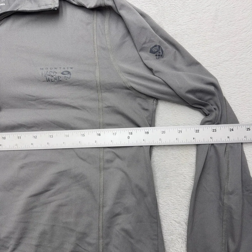 Mountain Hardwear Pullover Mens Medium Grey Quarter Zip Athletic Hiking Top